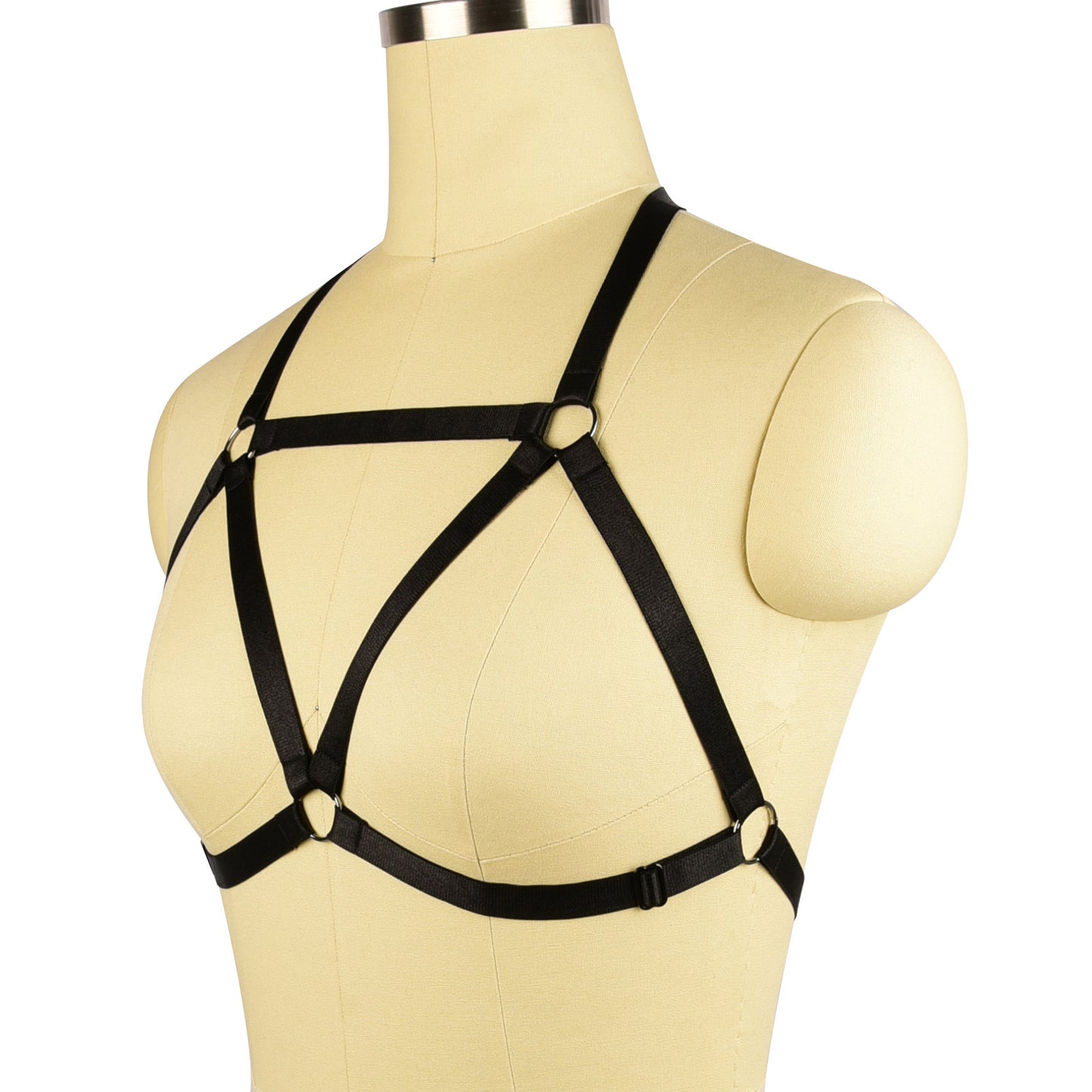 Extreme Bra Straps White Strappy Harness Lingerie