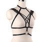 Extreme Bra for Sexy White Black Body Harness Lingerie