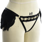 Extreme Crotchless Panties Modeled White Sexy Harness Lingerie Feather Thong