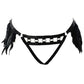 Extreme Crotchless Panties Modeled White Sexy Harness Lingerie Feather Thong