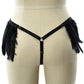 Extreme Crotchless Panties Modeled White Sexy Harness Lingerie Feather Thong