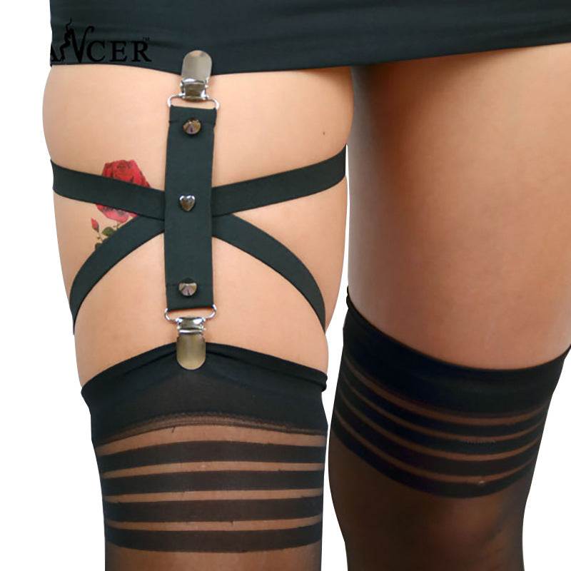 Extreme Garter Belt For Women Red Black Body Harness Lingerie