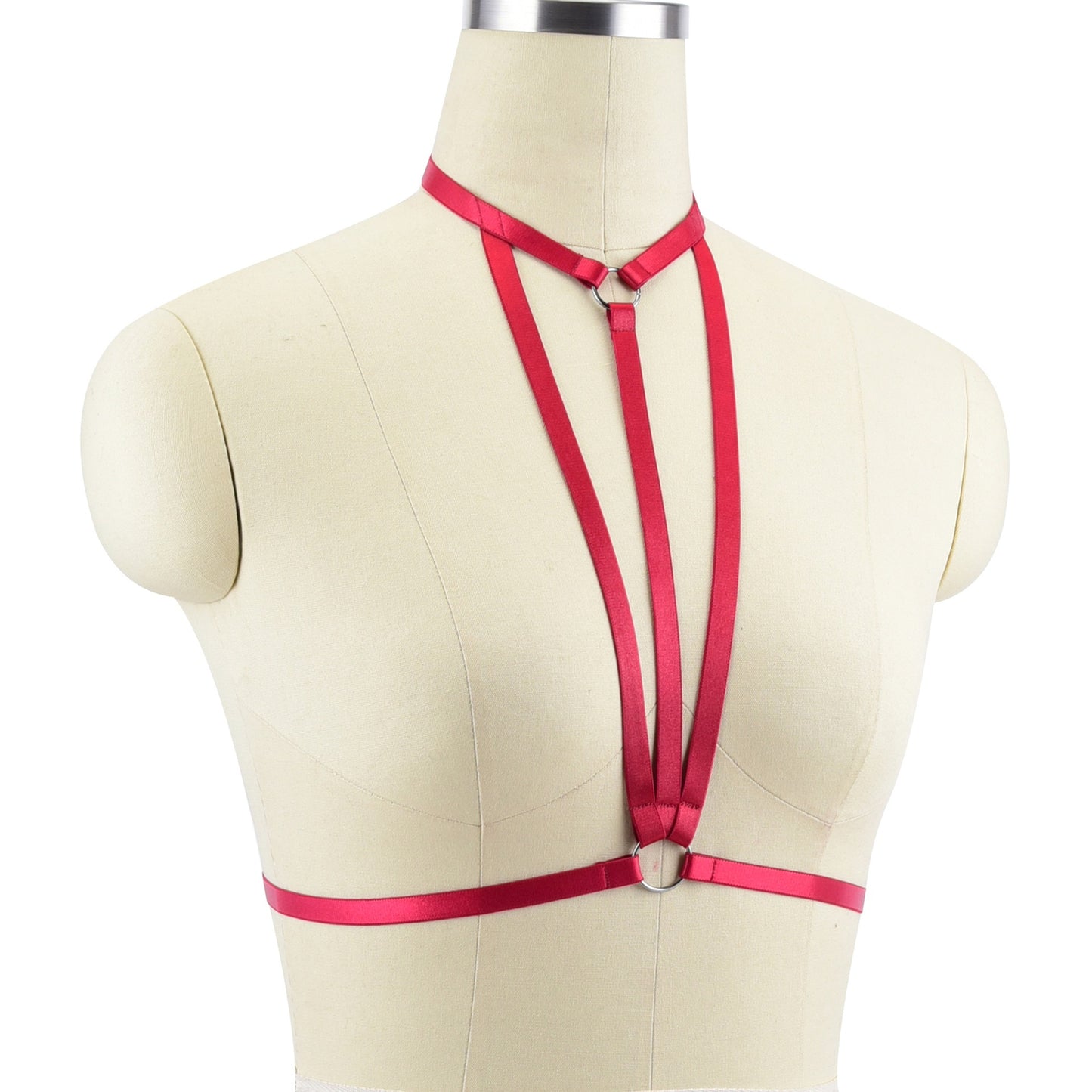 Extreme Harness Bra White Bdsm Lingerie Harness