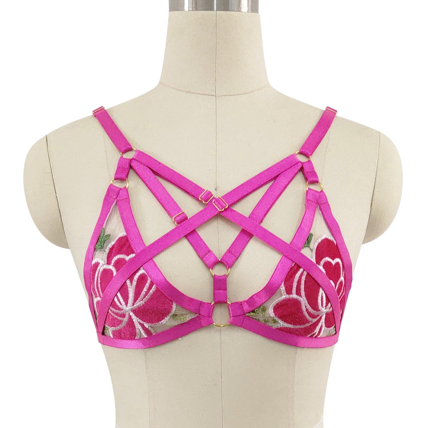 Extreme Harness Bra White Strappy Harness Lingerie