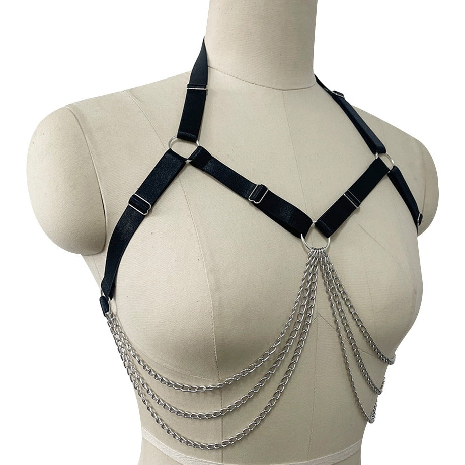 Extreme Harness Bra White Strappy Harness Lingerie