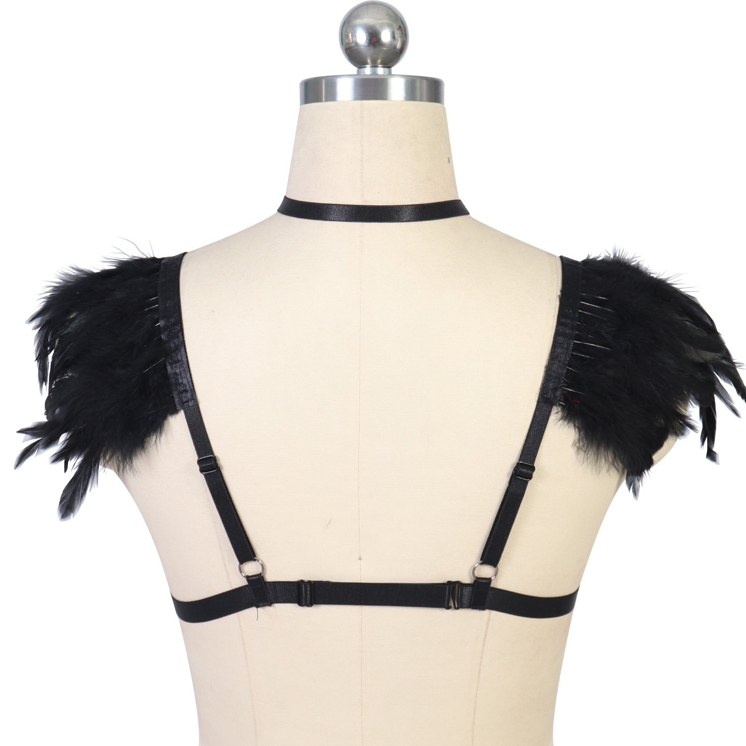 Extreme Sexiest Bra White Bdsm Harness Lingerie Feather Bra