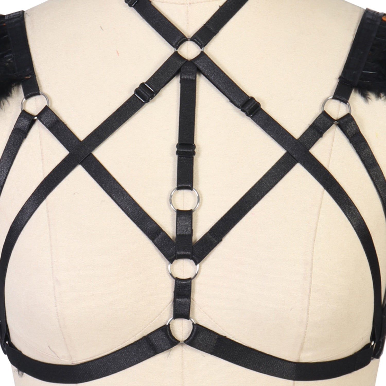 Extreme Sexiest Bra White Bdsm Harness Lingerie Feather Bra