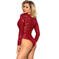 Extreme Sexy Bodysuit Nasty mature woman lingerie Revealing Red Teddy