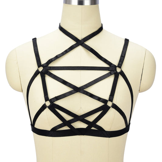 Extreme Sexy Bra White Body Harness Lingerie