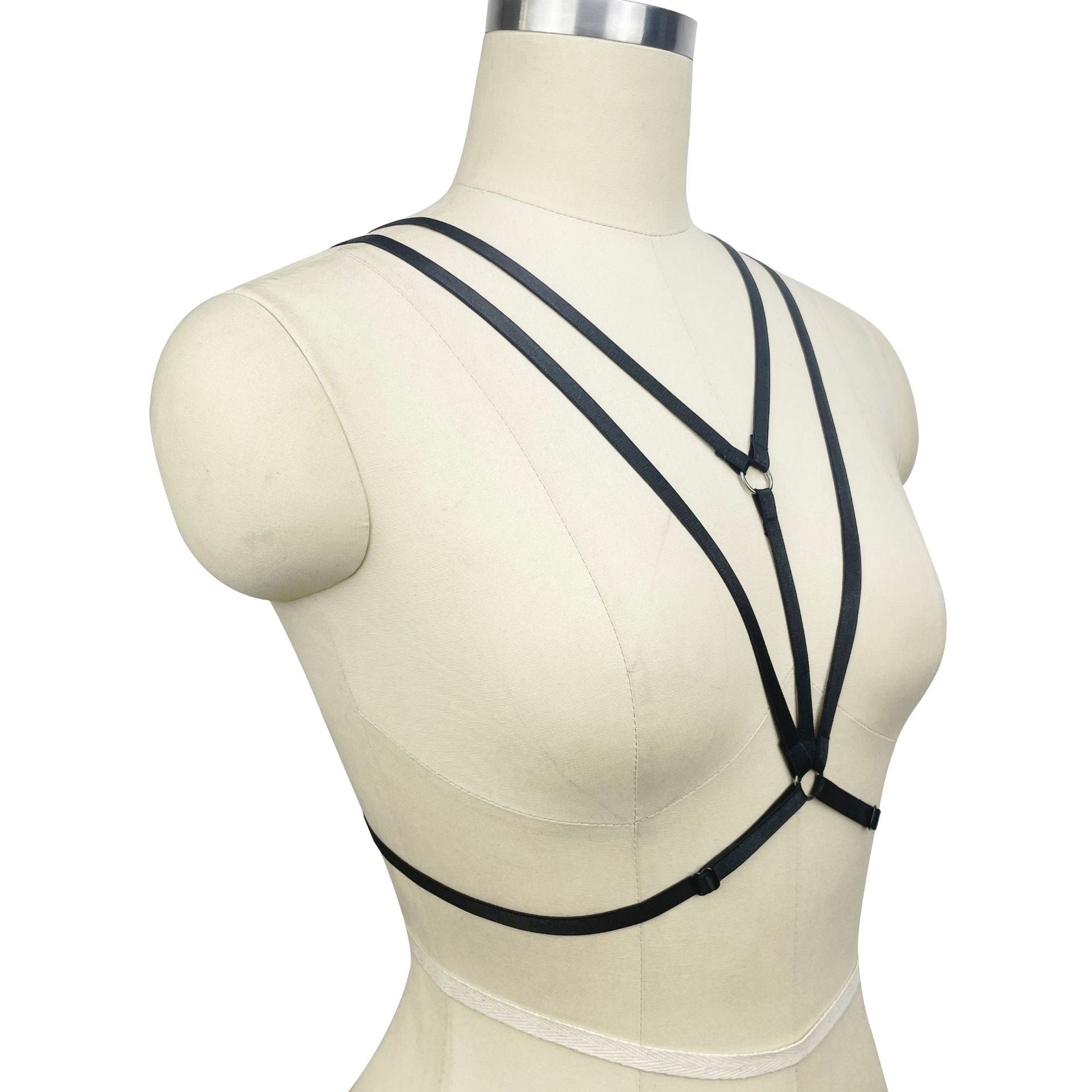 Extreme Sexy Bra White Bondage Harness Lingerie