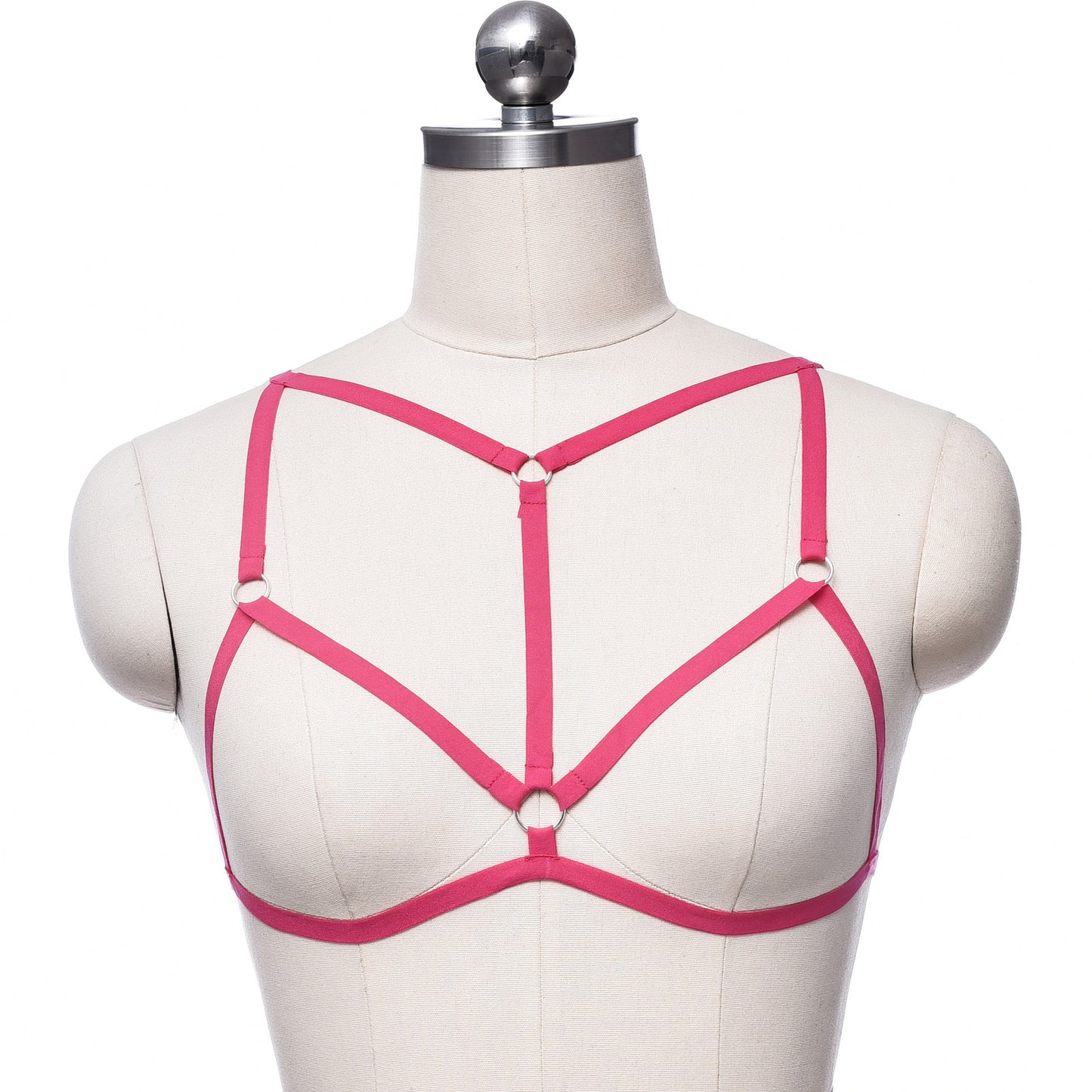 Extreme Sexy No Bra Red Bondage Harness Lingerie