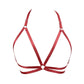 Extreme Strappy Bra Red Black Body Harness Lingerie