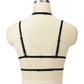 Extreme Strappy Bra White Black Body Harness Lingerie