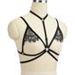 Extreme Strappy Bra White Black Body Harness Lingerie