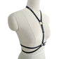 Extreme Strappy Bra White Black Body Harness Lingerie