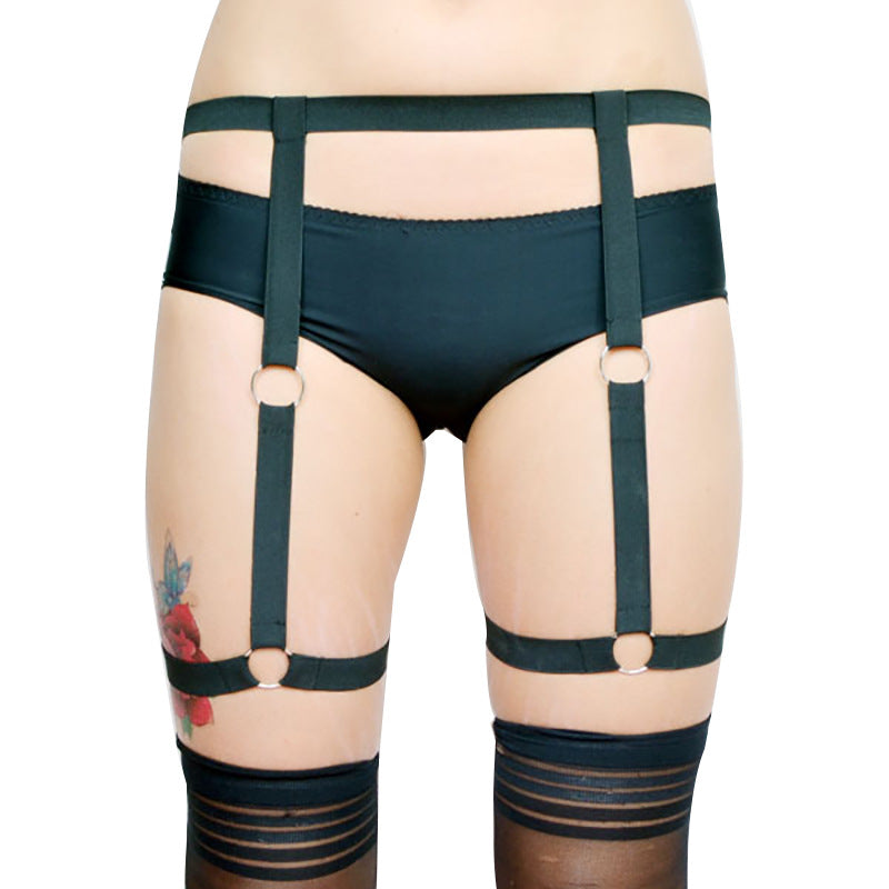 Extreme Strappy Garter Belt Red Strappy Harness Lingerie