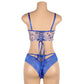 Floral Sexy Valentines Lingerie Set Blue sexy lingerie mature🌹