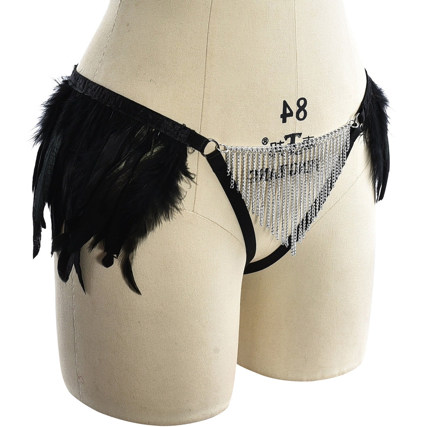 Hot Best Crotchless Panties Sexy Bdsm Lingerie Harness Feather Thong