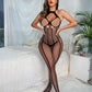 Hot Bodystocking Crotchless White Sheer Lingerie Top Mesh Bodysuit