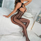 Hot Bodystocking Crotchless White Sheer Lingerie Top Mesh Bodysuit