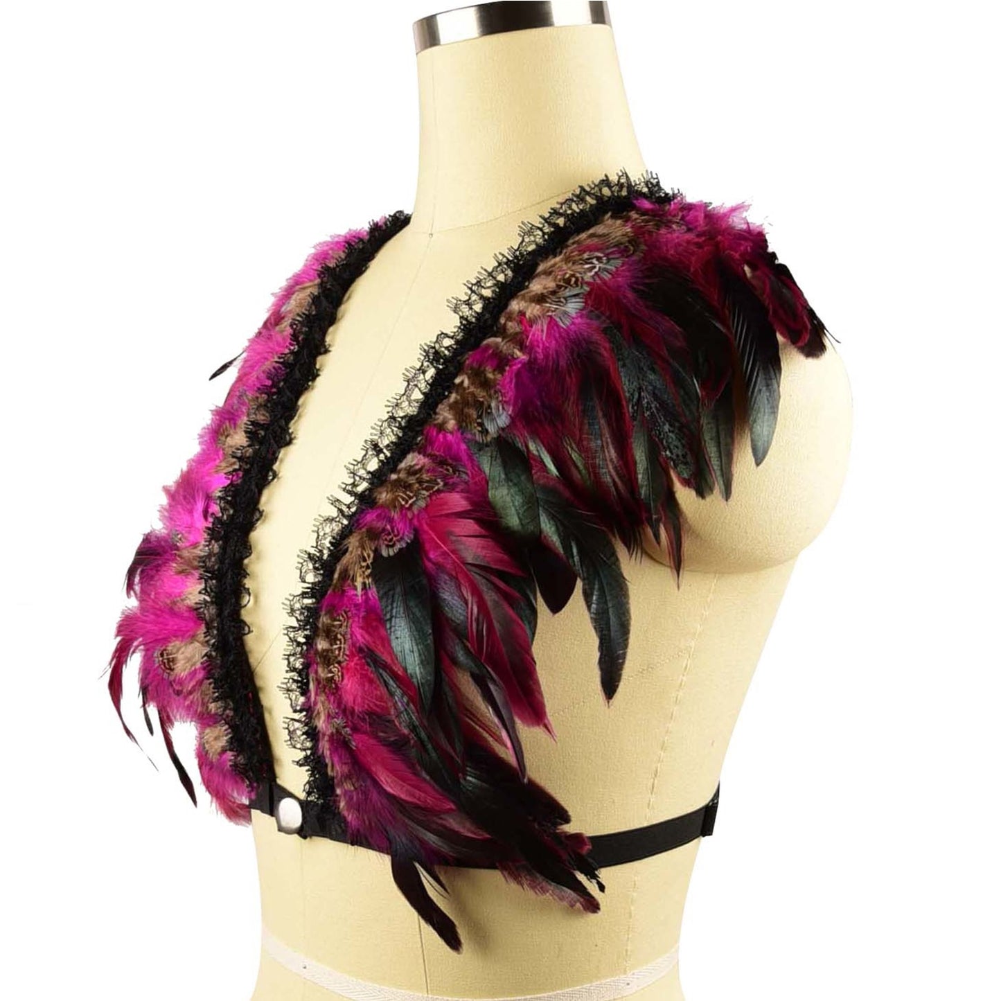 Hot Bra Straps Sexy Bdsm Lingerie Harness Feather Bra