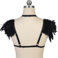 Hot Bra for Sexy Sexy Black Body Harness Lingerie Feather Bra