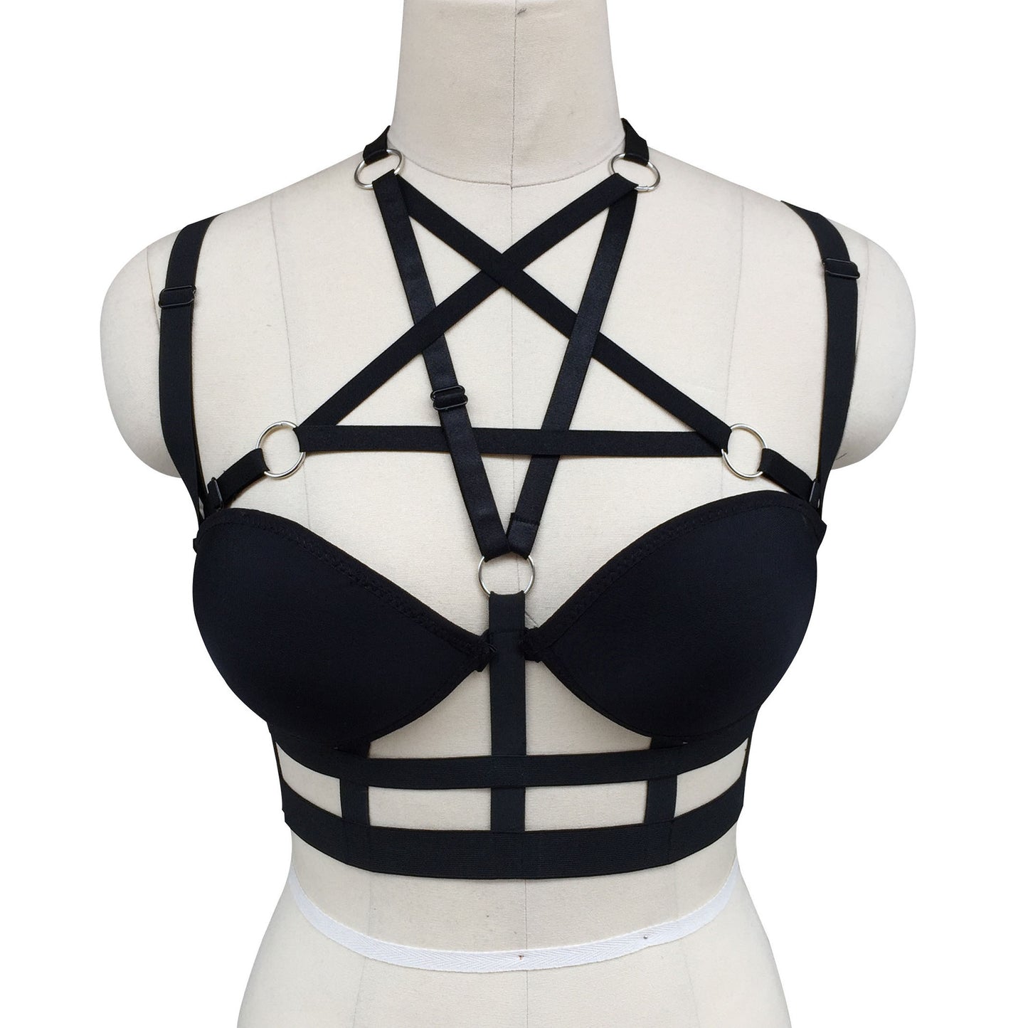 Hot Strappy Bra Sexy Black Body Harness Lingerie