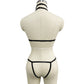 Hot Womens Black Bodysuit Sexy Bdsm Lingerie Harness Chubby Teddy