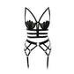 Intimate Sexy Lingerie Bra Set Women  Black Body Harness Lingerie Slutty Bra Panties