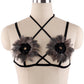 Intimate Sexy No Bra Latina Body Harness Lingerie Feather Bra