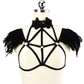 Intimate Strappy Bra Latina Sexy Harness Lingerie Feather Bra