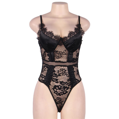 Lace Corset Bodysuit Hot Sexy Mature Lingerie Women Teddy