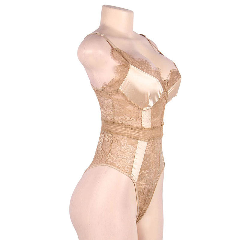 Lace Corset Bodysuit Hot Sexy Mature Lingerie Women Teddy