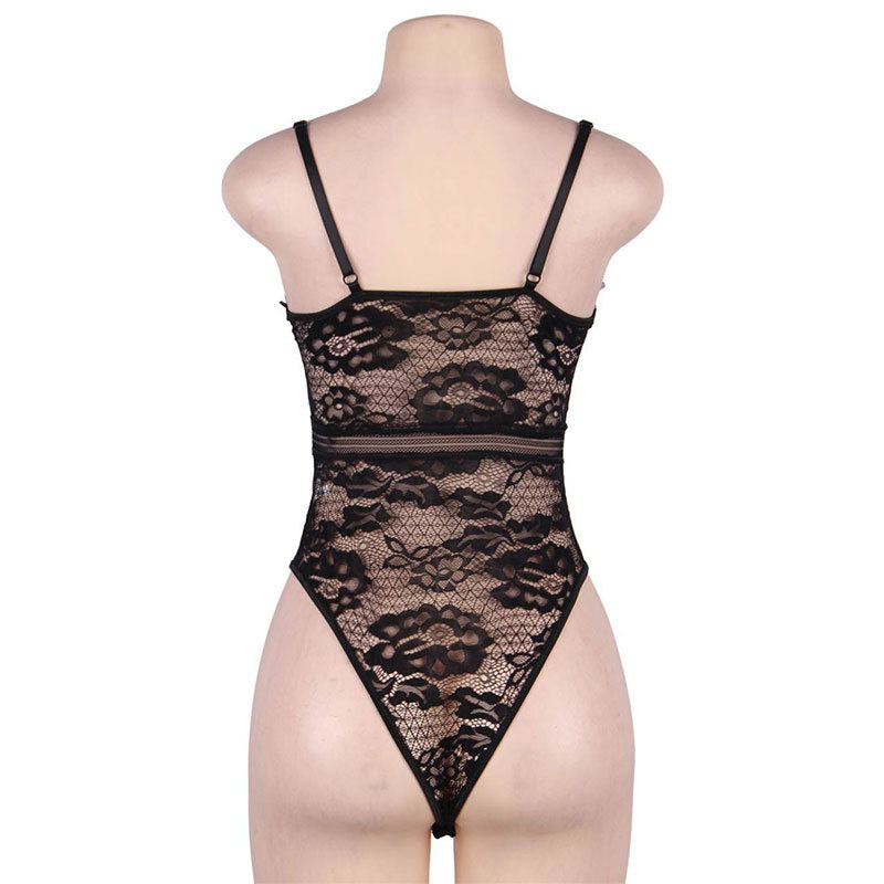 Lace Corset Bodysuit Hot Sexy Mature Lingerie Women Teddy