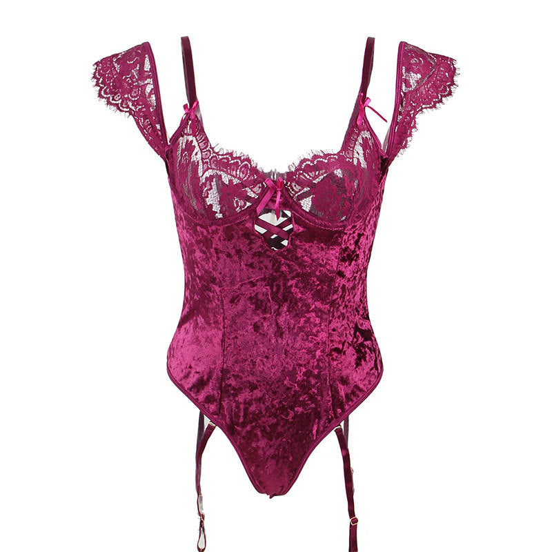 Lace Sequin Bodysuit Slutty mature women lingerie Sexy Teddy