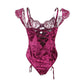 Lace Sequin Bodysuit Slutty mature women lingerie Sexy Teddy