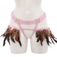 Latina Female Crotchless Panties Intimate Bondage Harness Lingerie Feather Thong