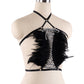 Latina Harness Bra Intimate Strappy Harness Lingerie Feather Bra