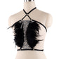 Latina Harness Bra Intimate Strappy Harness Lingerie Feather Bra