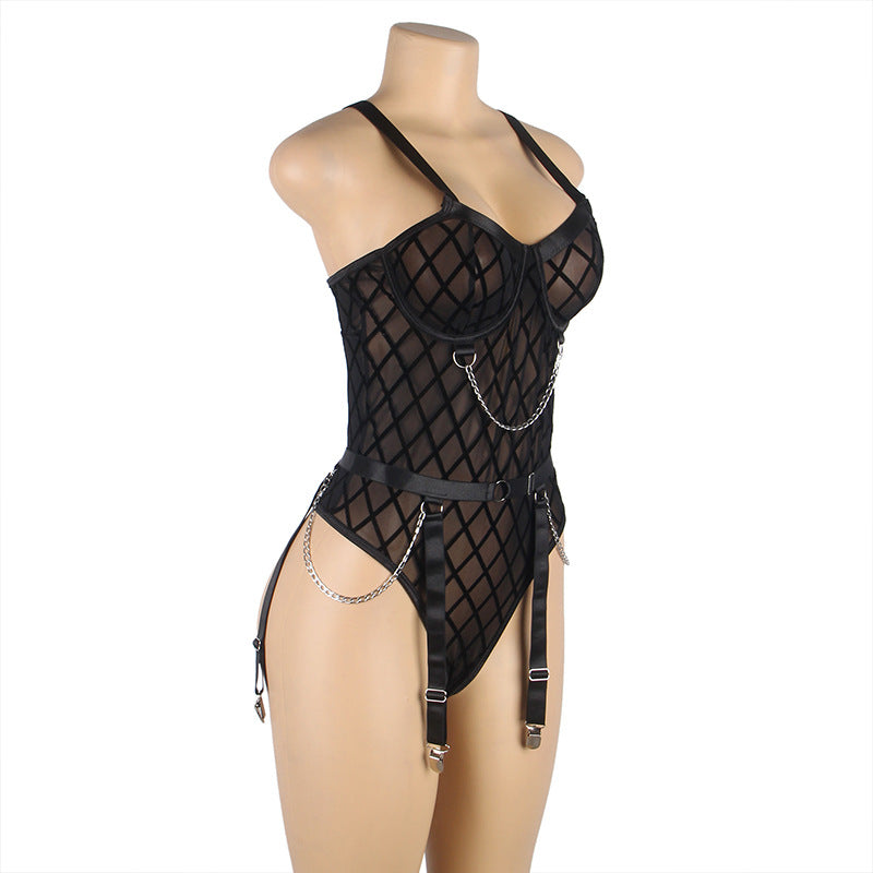 Latina Open Back Bodysuit See Thru mature wife lingerie Naughty Teddy