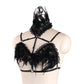 Latina Sexiest Bra Intimate Bdsm Harness Lingerie Feather Bra