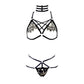 Latina Sexy Black Lingerie Set Nasty Black Body Harness Lingerie Couples Bra Panties