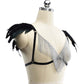 Latina Sexy Bra Intimate Bondage Harness Lingerie Feather Bra