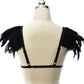 Latina Sexy Bra Intimate Bondage Harness Lingerie Feather Bra