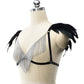 Latina Sexy Bra Intimate Bondage Harness Lingerie Feather Bra