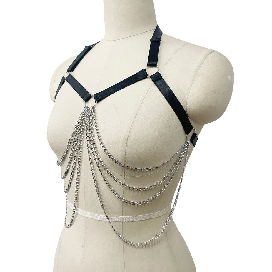 Latina Sexy No Bra Intimate Body Harness Lingerie