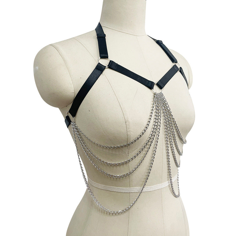 Latina Sexy No Bra Intimate Body Harness Lingerie