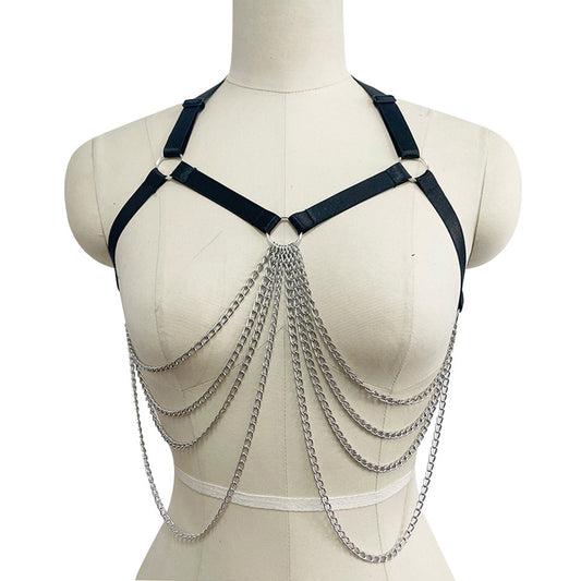 Latina Sexy No Bra Intimate Body Harness Lingerie