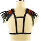 Latina Sexy No Bra Intimate Body Harness Lingerie Feather Bra