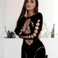 Latina Sexy See Through Dress Women  Mesh See Through Lingerie sheer